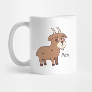 Bored Goat Goes Meh Funny Pun Mug